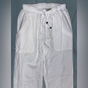 White cotton pants